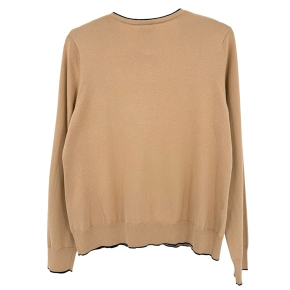 Ann Taylor Factory Contrast Trim Cotton Cardigan Size XL - Picture 2 of 10